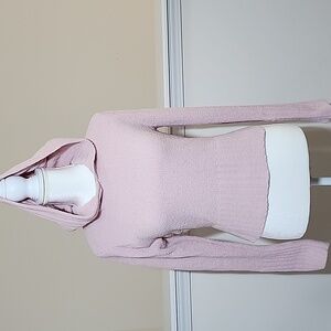 Y2K cropped baby pink Phosphorus pullover hooded sweater juniors L